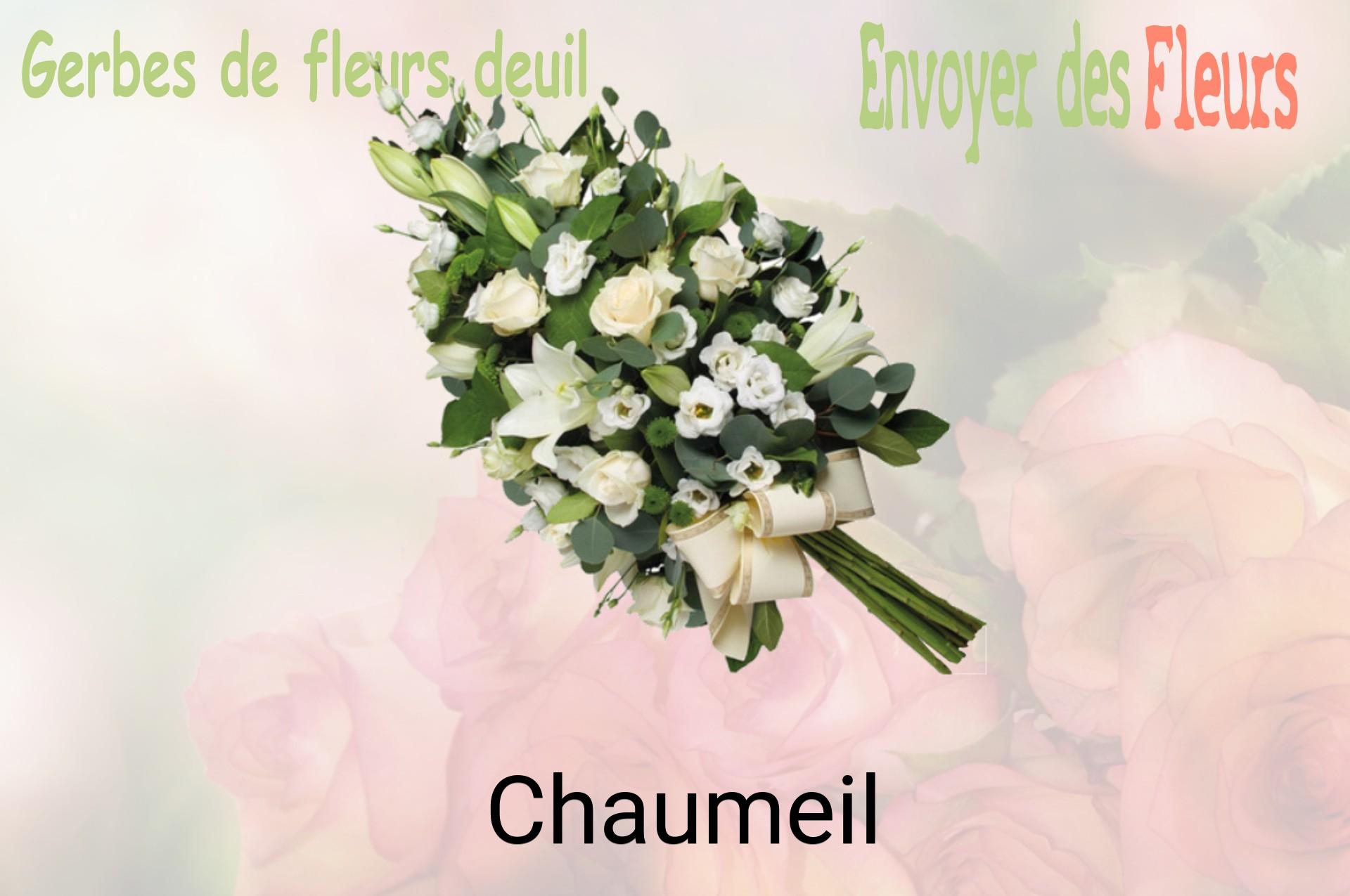 Gerbe de fleurs de deuil livrée à Chaumeil